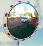 Зеркало дорожное круглое со светоотражающей окантовкой
